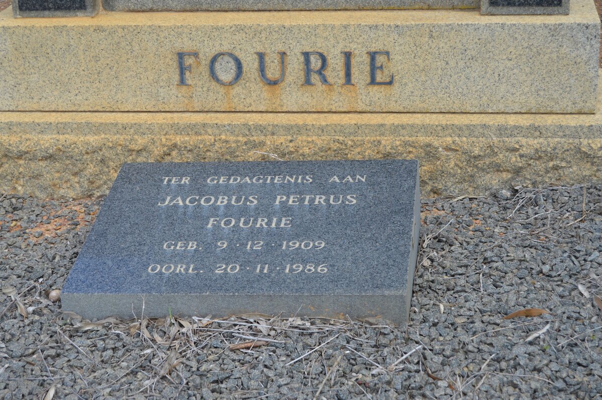 FOURIE Jacobus Petrus 1909-1986