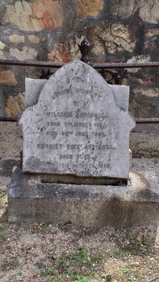 ASPINALL William 1833-1900 &amp; Harriet Pike BLOE 1838-1901