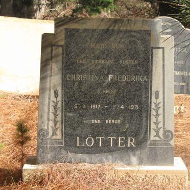 LÖTTER Christina Frederika 1917-1971