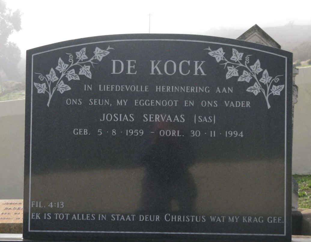 KOCK Josias Servaas, de 1959-1994