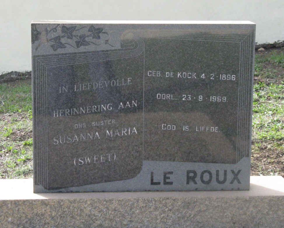 ROUX Susanna Maria, le 1896-1969