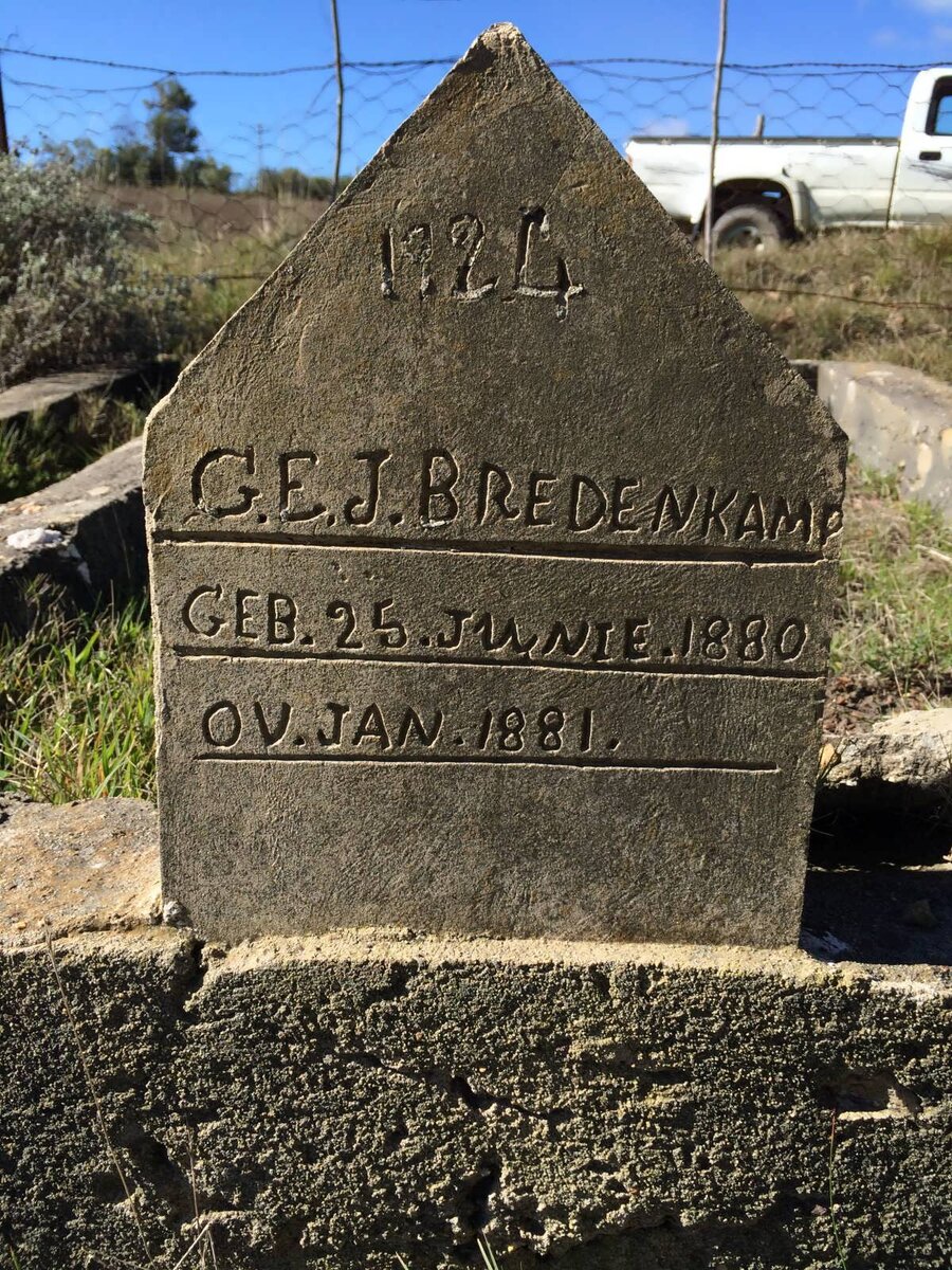 BREDENKAMP G.E.J. 1880-1881