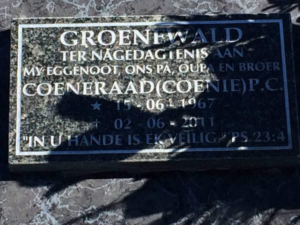 GROENEWALD Coeneraad P.C. 1967-2011