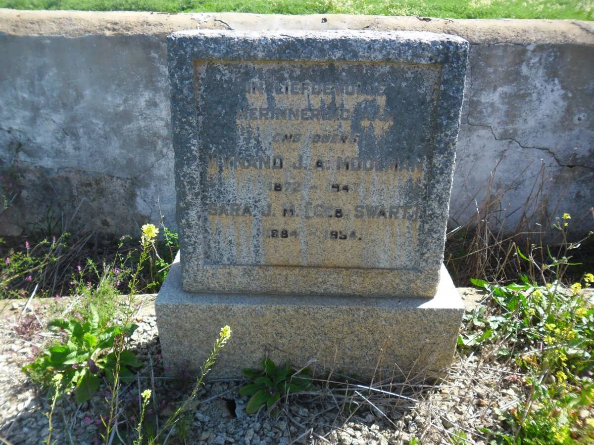 MOOLMAN Wynand J.A. 1872-1947 &amp; Sara J.M. SWART 1884-1954