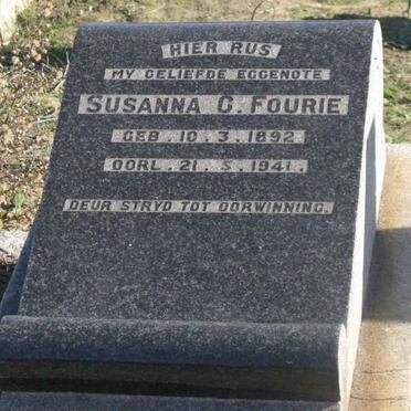 FOURIE Susanna C. 1892-1941