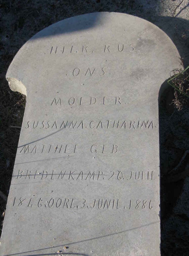 MATTHEE Sussanna Catharina nee BREDENKAMP 1846-1886