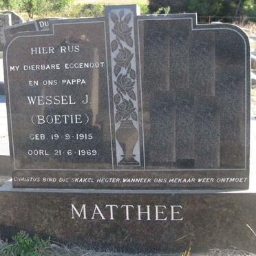 MATTHEE Wessel J. 1915-1969
