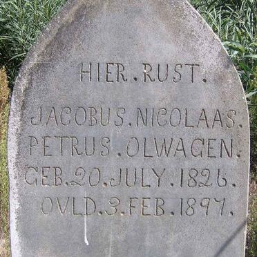 OLWAGEN Jacobus Nicolaas Petrus 1826-1897