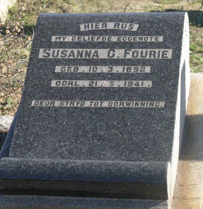 FOURIE Susanna C. 1892-1941