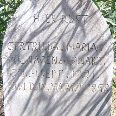 OLWAGEN Gertruida Maria nee SWART 1821-1898