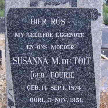 TOIT Susanna M., du nee FOURIE 1874-1951
