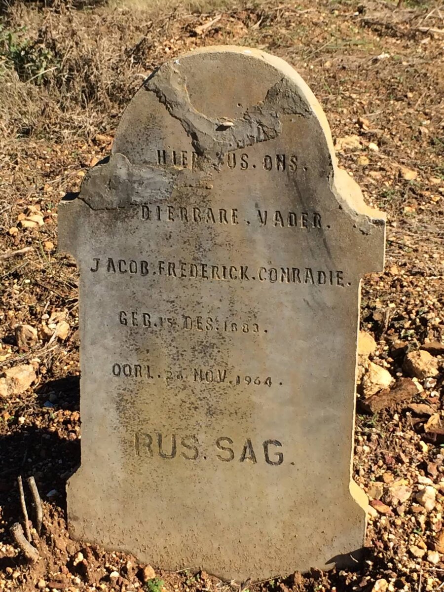 CONRADIE Jacob Frederick 1883-1964