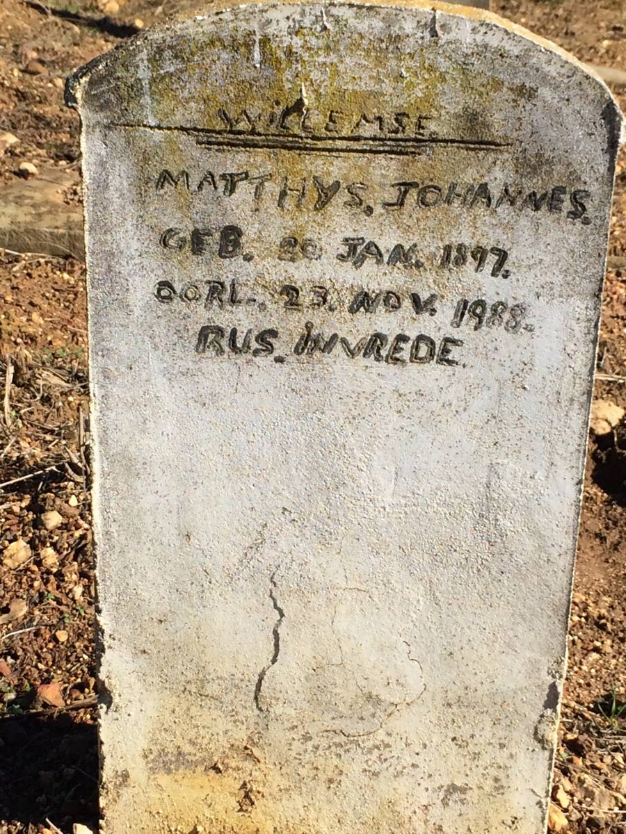 WILLEMSE Matthys Johannes 1897-1988