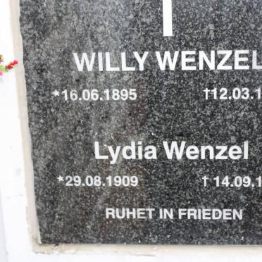 WENZEL Willy 1895-1978 &amp; Lydia 1909-1998