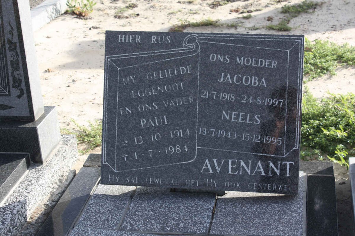AVENANT Paul 1914-1984 &amp; Jacoba 1918-1997 :: AVENANT Neels 1943-1995