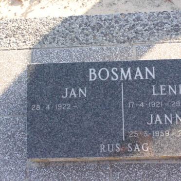 BOSMAN Jan 1922- &amp; Lenie 1921-1990 :: BOSMAN Jannie 1959-1972