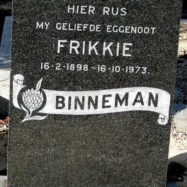 BINNEMAN Frikkie 1898-1973