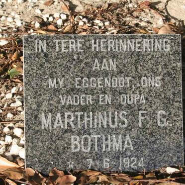 BOTHMA Marthinus F.G. 1924-