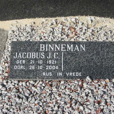 BINNEMAN Jacobus J.C. 1921-2004