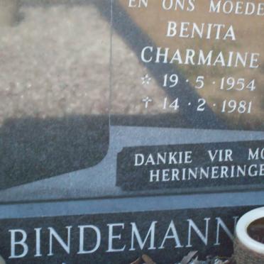 BINDEMANN Benita Charmaine 1954-1981
