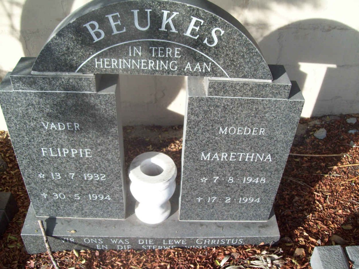 BEUKES Flippie 1932-1994 &amp; Marethna 1948-1994
