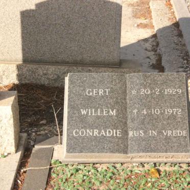 CONRADIE Gert Willem 1929-1972