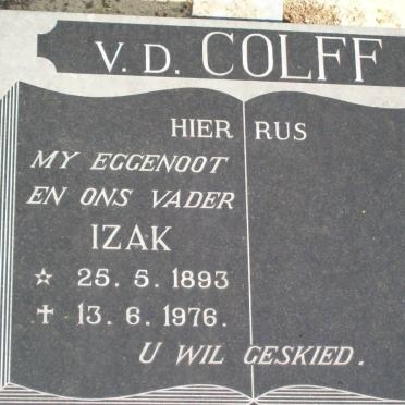 COLFF Izak, van der 1893-1976