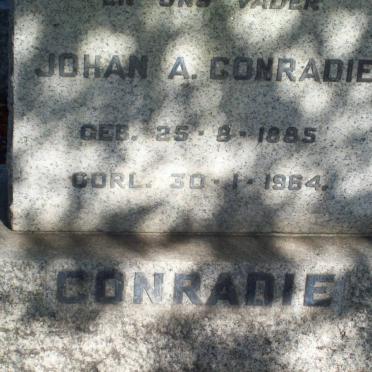 CONRADIE Johan A. 1885-1984