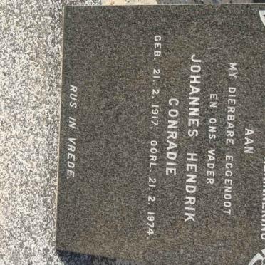 CONRADIE Johannes Hendrik 1917-1974