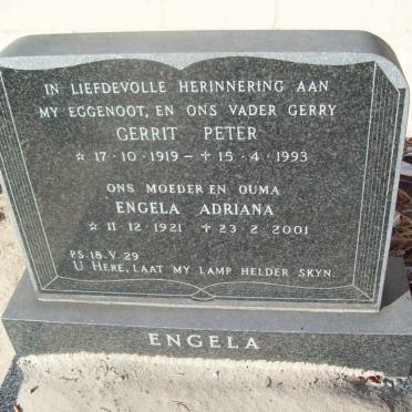 ENGELA Gerrit Peter 1919-1993 &amp; Engela Adriana 1921-2001