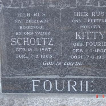 FOURIE Scholtz 1887-1963 &amp; Kitty FOURIE 1900-1957
