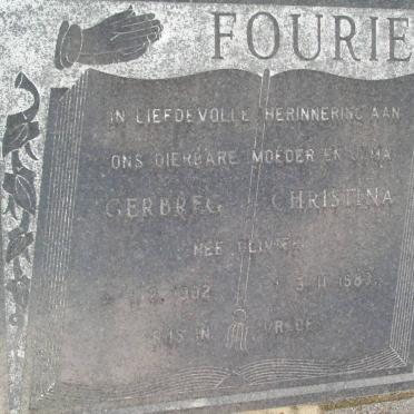 FOURIE Gerbreg Christina nee OLIVIER 1902-1983