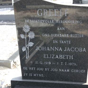 GREEFF Johanna Jacoba Elizabeth 1919-1979