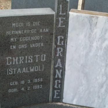 GRANGE Christo, le 1955-1993