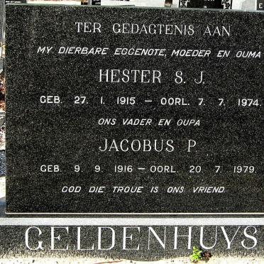 GELDENHUYS Jacobus P. 1916-1979 &amp; Hester S.J. 1915-1974