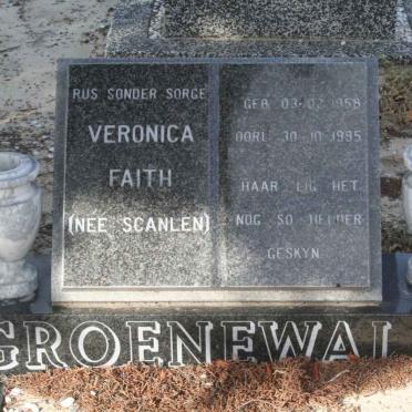 GROENEWALD Veronica Faith nee SCANLEN 1958-1995