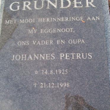 GRUNDER Johannes Petrus 1925-1998