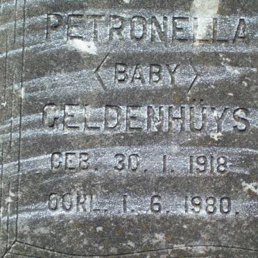 GELDENHUIS Petronella 1918-1980