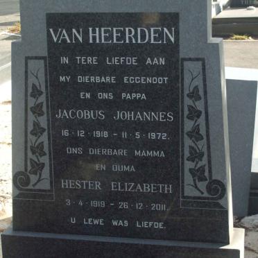 HEERDEN Jacobus Johannes, van 1918-1972 &amp; Hester Elizabeth 1919-2011