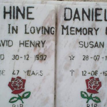 HINE David Henry -1992 :: DANIELS Susan 1934-1998