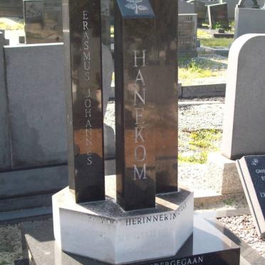 HANEKOM Erasmus Johannes 1932-1981