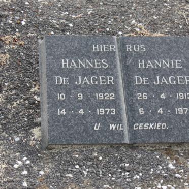 JAGER Hannes, de 1922-1973 &amp; Hannie 1918-1973