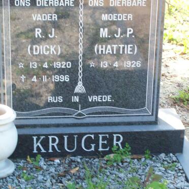 KRUGER R.J. 1920-1996 &amp; M.J.P. 1926-