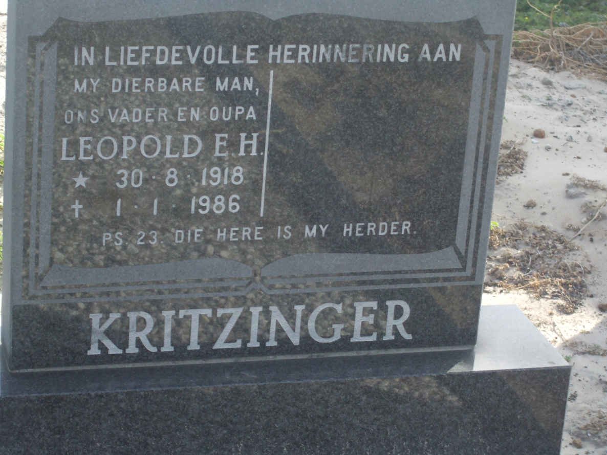 KRITZINGER Leopold E.H. 1918-1986