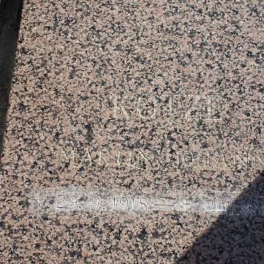 KOTZE Marina Johanna 1918-1985