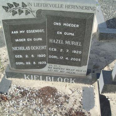 KIELBLOCK Nicholas Ockert 1920-1973 &amp; Hazel Muriel 1920-2005
