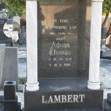 LAMBERT Adrian Thomas 1970-1994