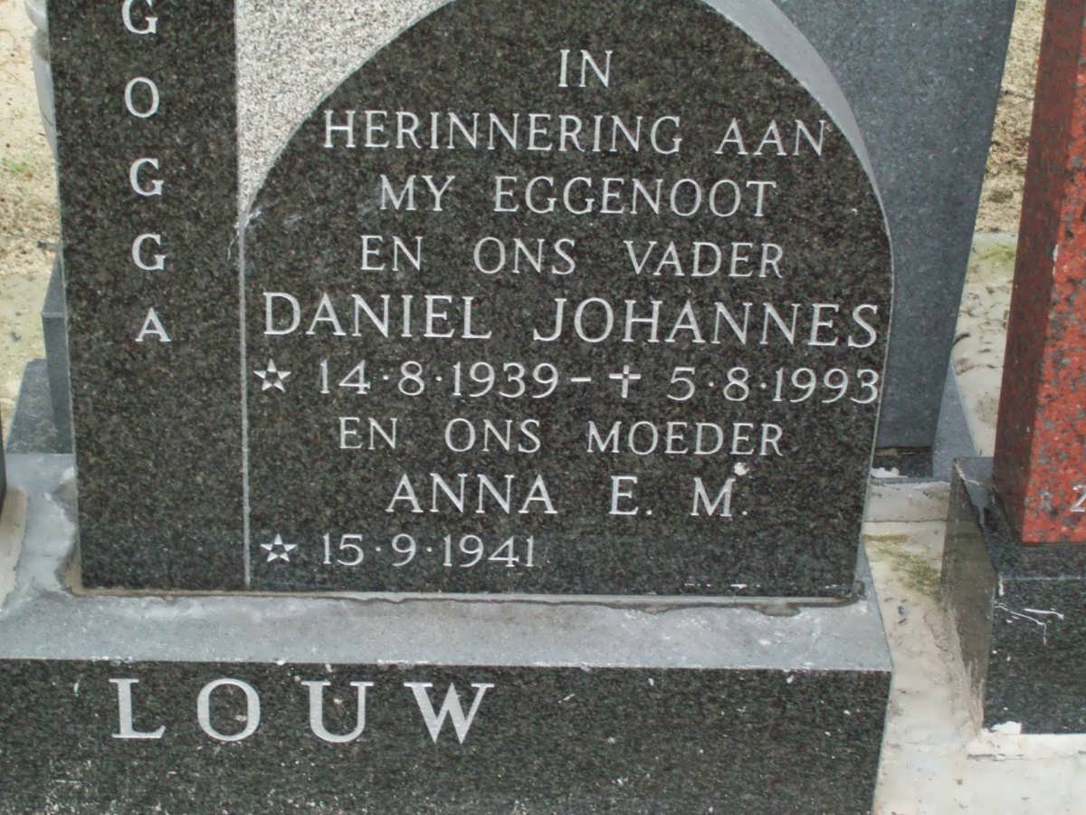 LOUW Daniel Johannes 1939-1993 &amp; Anna E.M. 1941-