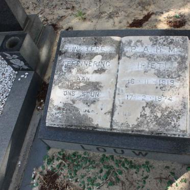 LOUW P.A.H.M. 1919-1974