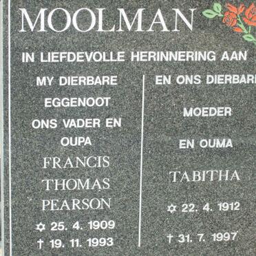 MOOLMAN Francis Thomas Pearson 1909-1993 &amp; Tabitha 1912-1997